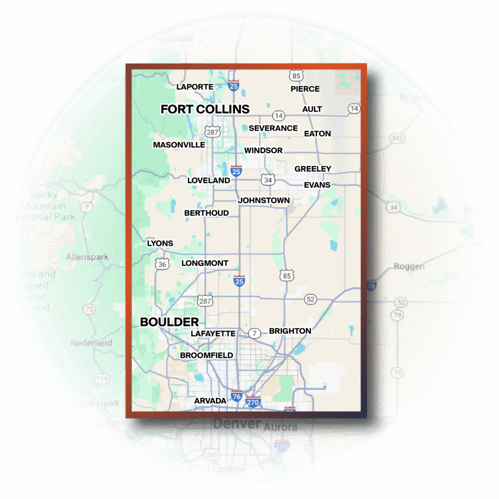 Ground Up Exteriors service area — Colorado Front Range
